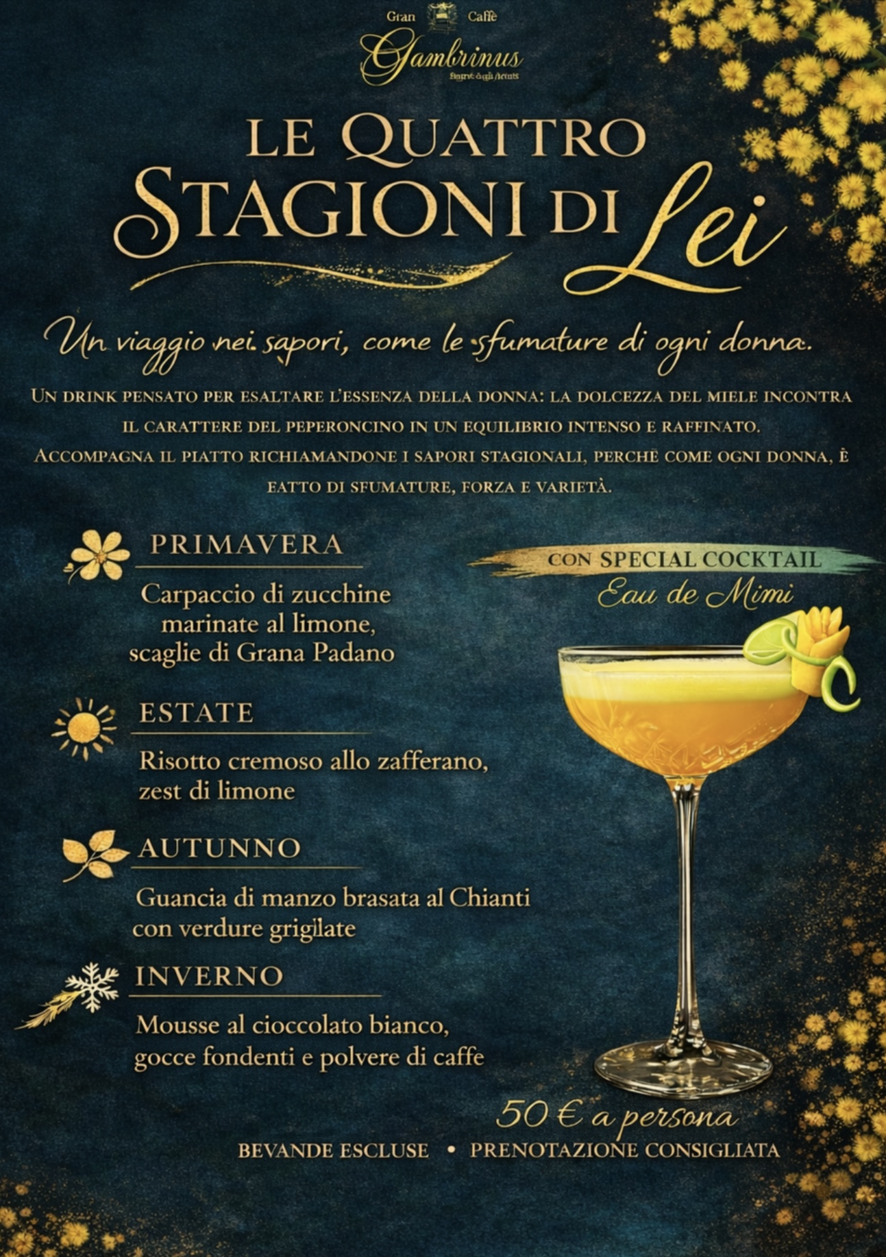 Menu Festa della Donna 